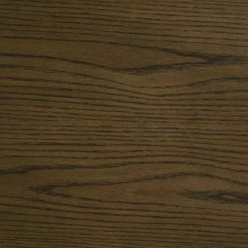 Set di 2 tavolini rotondi in legno con ripiani aperti e gambe cilindriche, finitura rovere