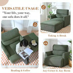 Set poltrona accento oversize con pouf contenitore, poltrona imbottita larga 89 cm per soggiorno