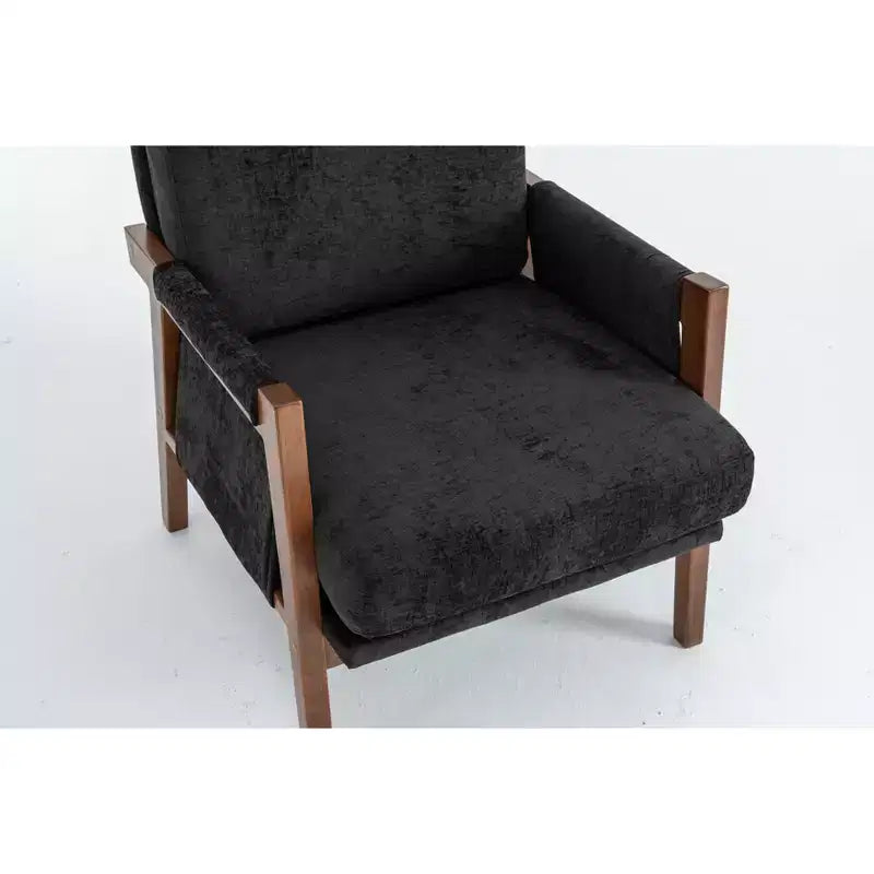 Poltrona in velluto con cuscino lombare, capacità 136 kg, sedia ergonomica da salotto
